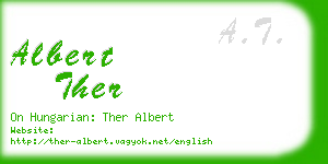 albert ther business card